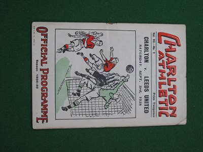 Lot 573 - 1938-9 Charlton Athletic v. Leeds United...