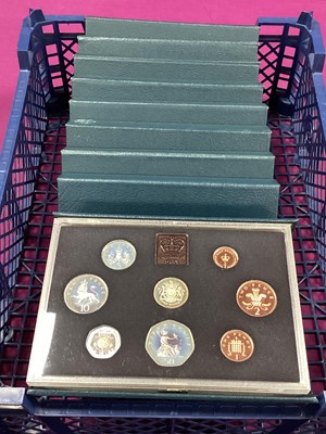 Lot 29 - Collection Of Nine Royal Mint Proof Year Coin...