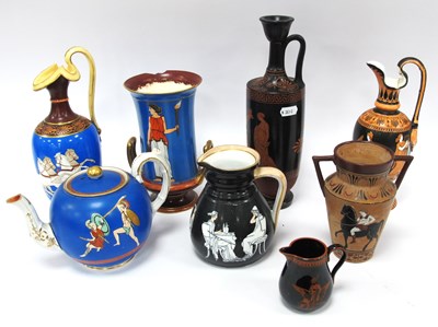 Lot 1239 - Greek style ceramics: Victorian Hill Pottery...