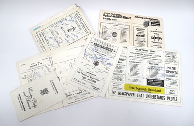 Lot 575A - Football Autographs in Twelve Programmes -...