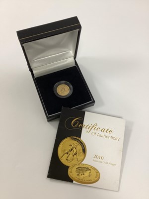 Lot 213 - 2010 Australia 1/10 Ounce Fine Gold $15 Coin,...