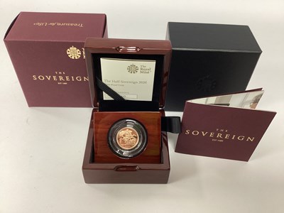 Lot 233 - 2020 Royal Mint QEII Gold Proof Half Sovereign
