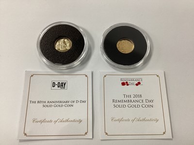 Lot 204 - Two Jubilee Mint 9ct Gold Coins, 2018...