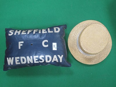 Lot 665 - Sheffield Wednesday 1960s Seat Cushion, white...