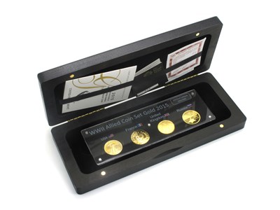 Lot 260 - World War II Allied Gold Proof Four Coin Set,...