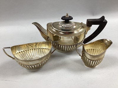 Lot 7 - A Hallmarked Silver Three Piece Bachelor's...