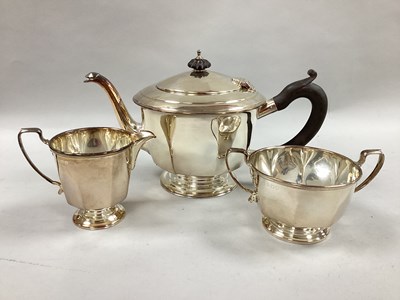 Lot 5 - A Hallmarked Silver Three Piece Bachelor's...