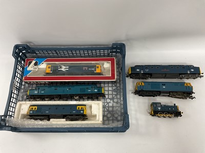 Lot 713 - Six 00 gauge BR blue locomotives: a boxed Lima...