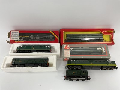 Lot 779 - Six 00 gauge green diesel locomotives: a boxed...