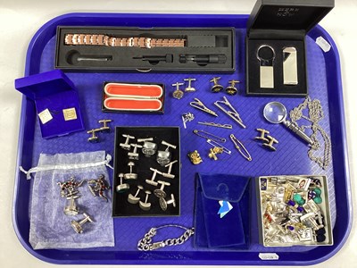 Lot 230 - A Collection of "925" and Other Cufflinks,...