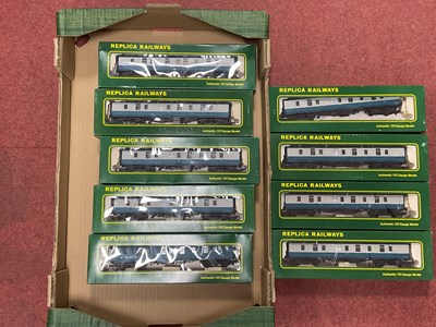 Lot 428 - Nine Replica Railways OO gauge parcel coaches...