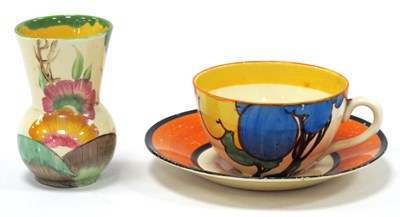 Lot 1067 - A Newport Pottery Clarice Cliff 'Blue Autumn'...