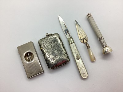 Lot 234 - A Decorative Vesta Case, of foliate design,...