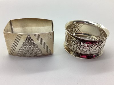 Lot 11 - A Hallmarked Silver Napkin Ring, of...