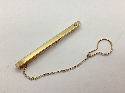 Lot 240 - A 9ct Gold Tie Slide, of plain design, with...