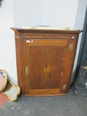 Lot 1542 - An early XIX Century oak flat fronted corner...