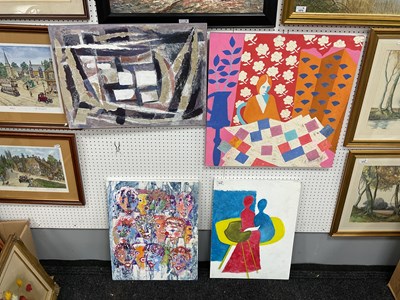 Lot 1573 - Colin Dent (1932–2025) *ARR. Four oil and...