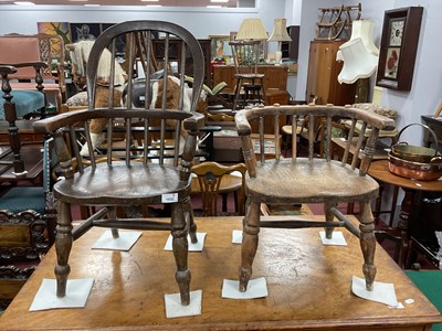 Lot 1632 - XIX Century Child's Ash-Elm Windsor Chair,...