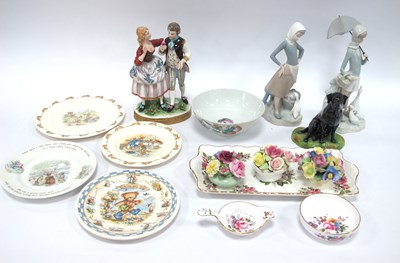 Lot 1242 - Lladro Figure of a Girl, Continental figure...