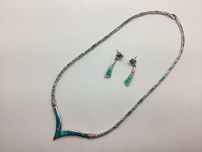 Lot 166 - A Greek Key Style Panel Necklace, with...