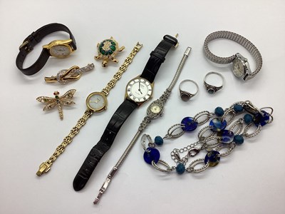 Lot 221 - A Hallmarked Silver Dress Ring, the oval panel...