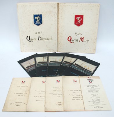 Lot 1441 - Cruise Line Memorabilia - RMS Queen Mary (x 2)...