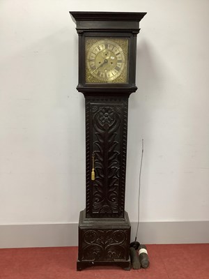 Lot 1602 - An XVIII Century and Later Carved Oak Eight...