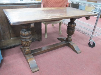 Lot 1584 - A XX Century Oak Coffee Table, with...