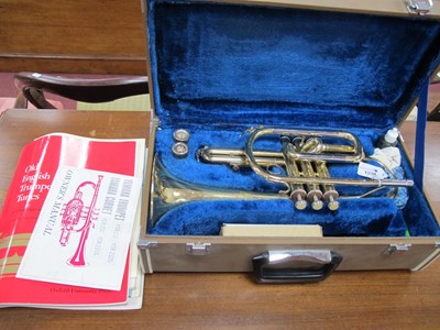 Lot 1399 - Brass trumpet stamped 'Yamaha YCR-231 019630'...