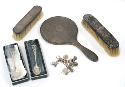 Lot 1353 - Sterling silver collection: charm bracelet...