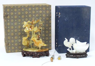 Lot 1131 - A Modern Chinese Brown Hardstone Carving,...