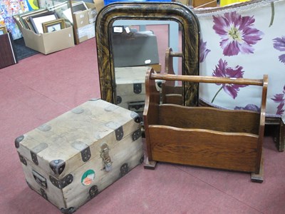 Lot 1510 - Painted Wall Mirror, magazine rack, tool box...
