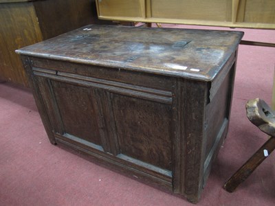 Lot 1600 - A Late XVII Century Joined Oak Coffer, with...