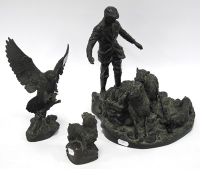 Lot 1462 - G. Tiney, 1980 Resin Farmer and Sheep Group,...