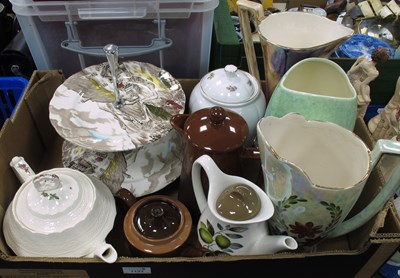 Lot 1127 - Oldcourt Jug Vases (x 2), Sylvac, 'Quiet Day'...