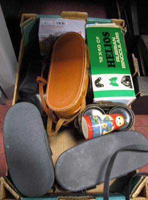 Lot 1104 - Binoculars; Pathescope 16x50, Zenith 10x50,...