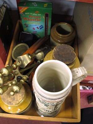 Lot 1056 - Continentel Pottery Stein 41cm tall, Pearson's...