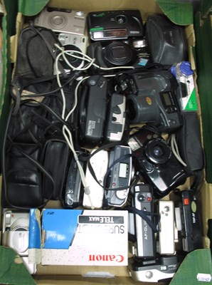 Lot 1074 - Cameras; A large collection of 35mm film point...