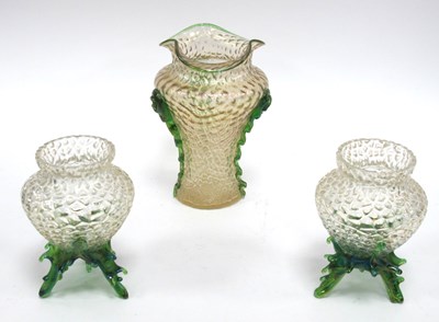 Lot 1288 - A Pair of LOETZ Kralik Style Honeycomb Glass...