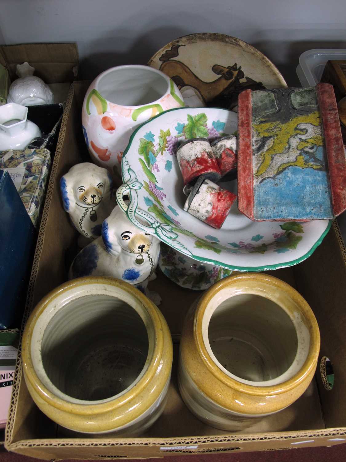 Lot 1034 - Michael MC Studio Pottery Stand and three...