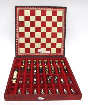 Lot 1365 - Vintage Italian chess set with 32 hand-painted...
