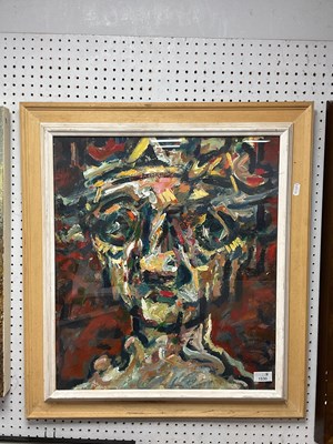 Lot 1530 - Maurice Paul, abstract human head, oil...