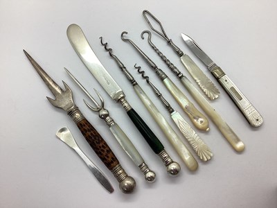 Lot 232 - A Decorative Single Blade Folding Fruit Knife,...