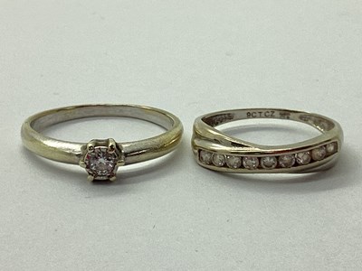 Lot 29 - A 9ct White Gold Single Stone Diamond Ring,...