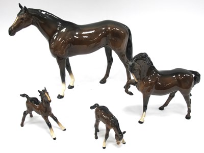 Lot 1271 - Beswick Brown Horse, with white nose and front...