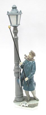 Lot 1212 - Lladro Lamplighter Figure '5205', 46cm tall.