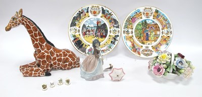 Lot 1225 - Italian Pottery Giraffe 28cm tall, Doulton...