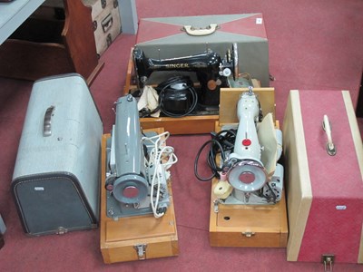 Lot 1509 - Three cased sewing machines Seamstress...
