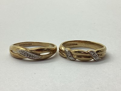 Lot 18 - A 9ct Gold Twist Style Ring, with pavé set...