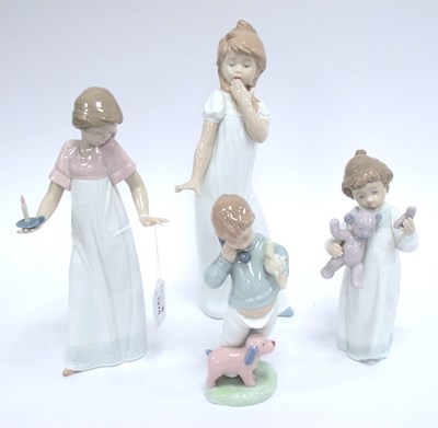 Lot 1274 - Nao Figurines - Girl in Nightdress, 29cm tall,...